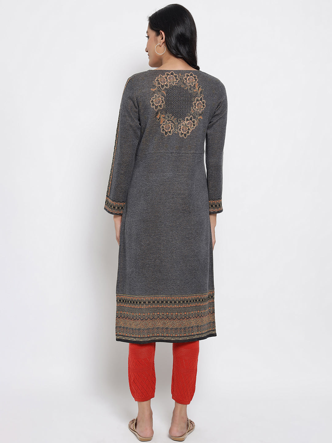 Grey Winter kurta