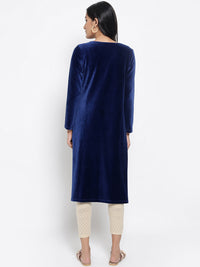 Blue Winter kurta with Sequin