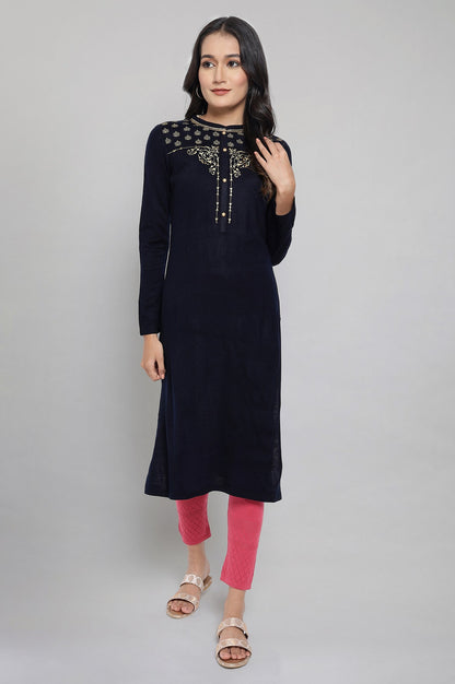 Teal Winter kurta