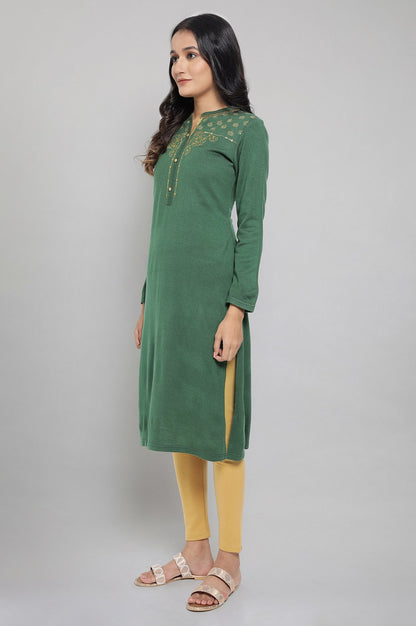 Green Winter kurta