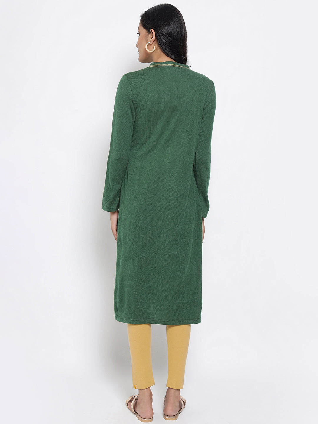 Green Winter kurta