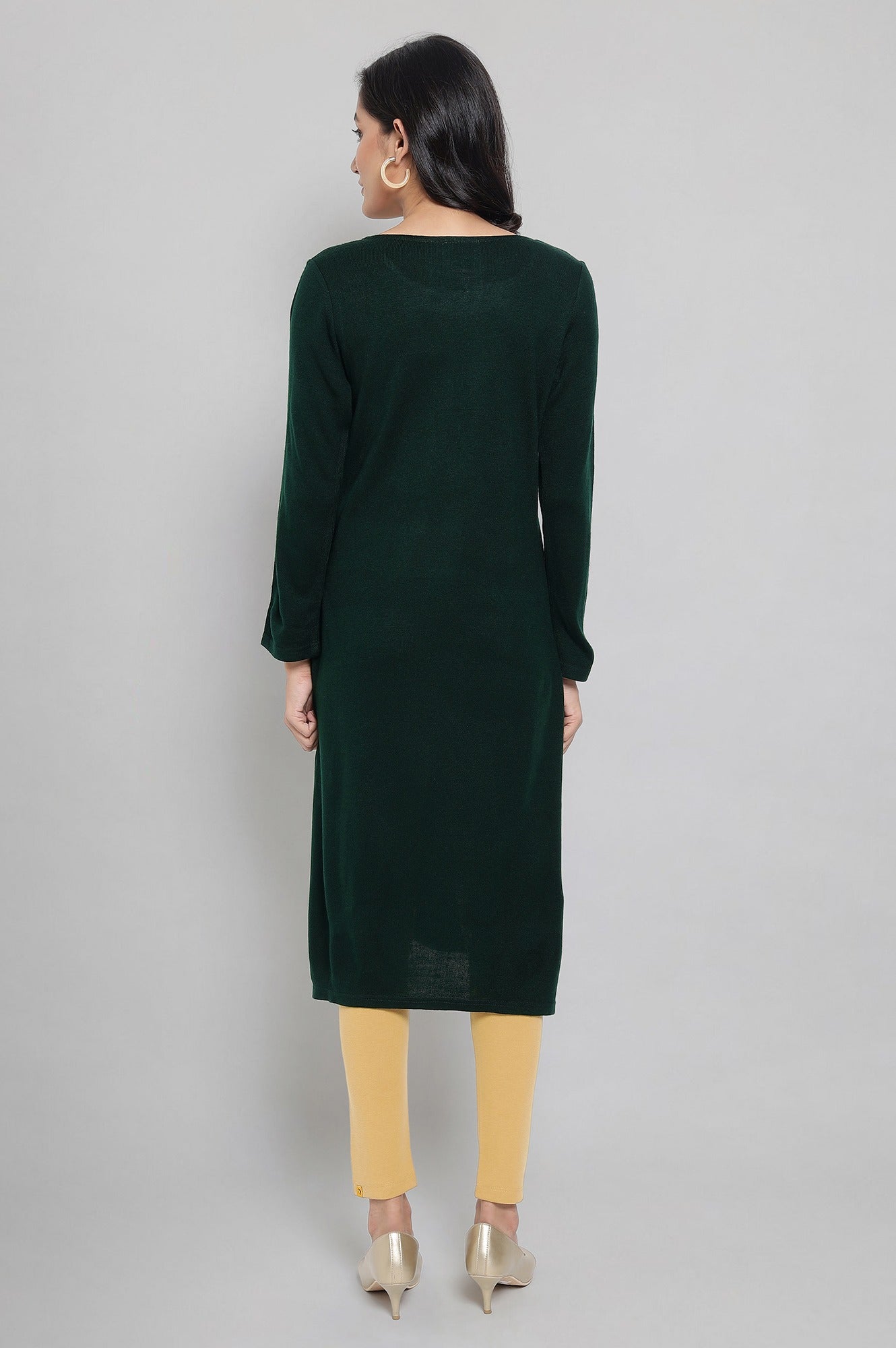 Green Winter kurta