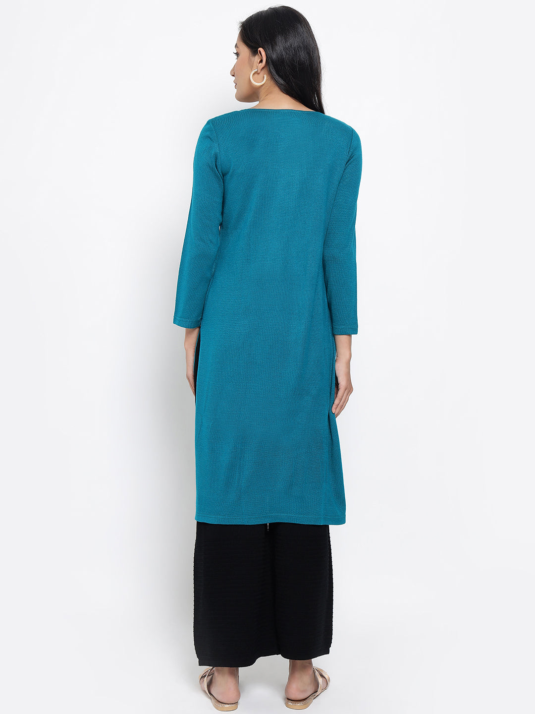 Teal Winter kurta