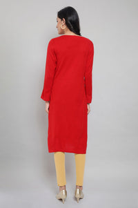 Passion Red Winter kurta