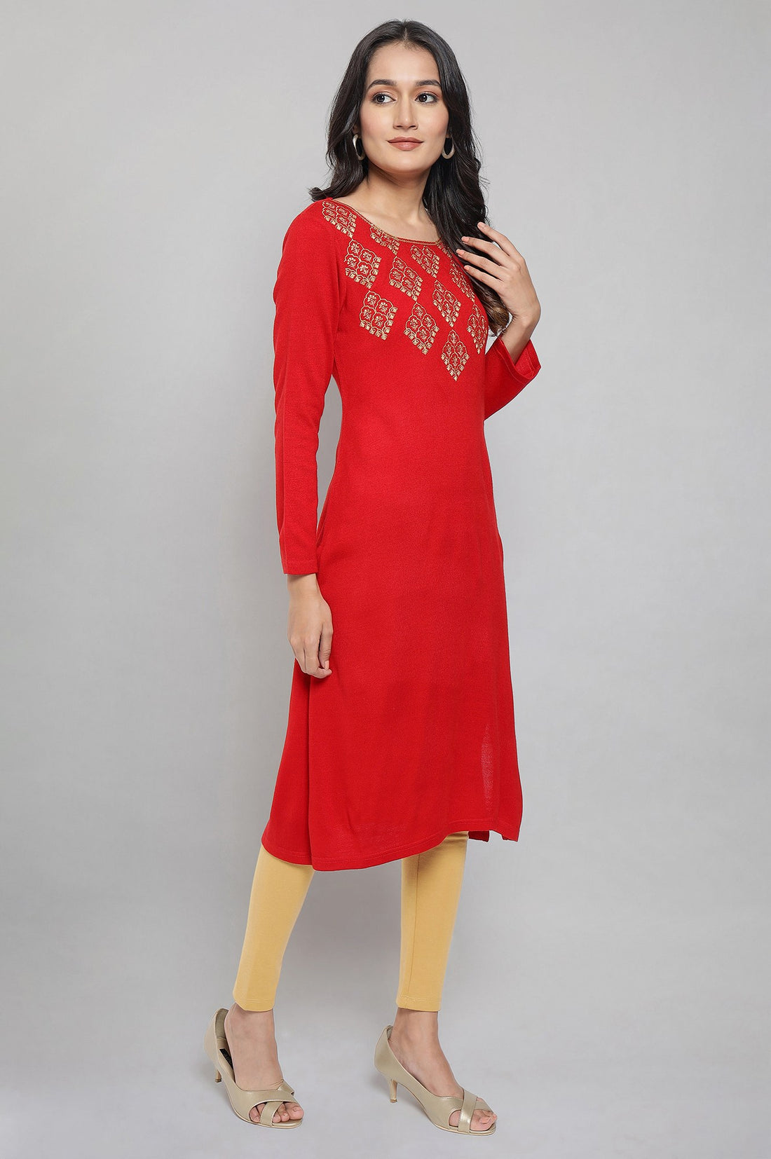 Passion Red Winter kurta