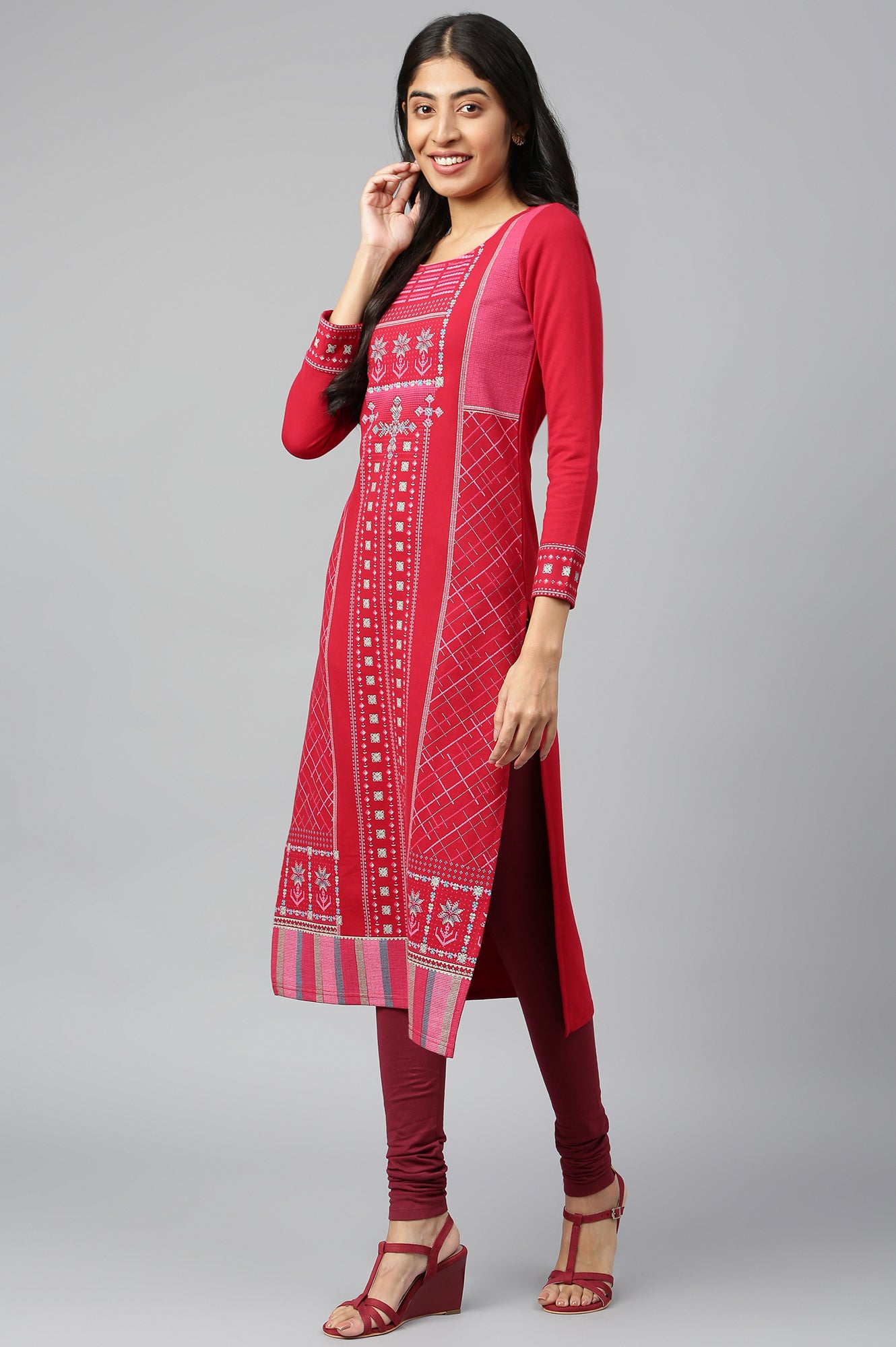 Red Indian Ethnic kurta