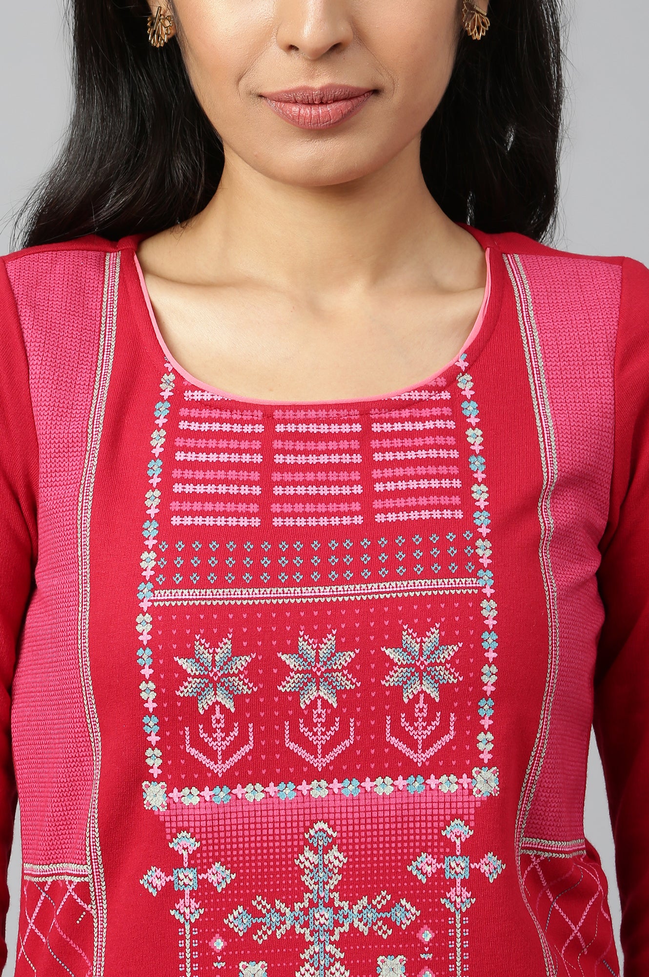 Red Indian Ethnic kurta