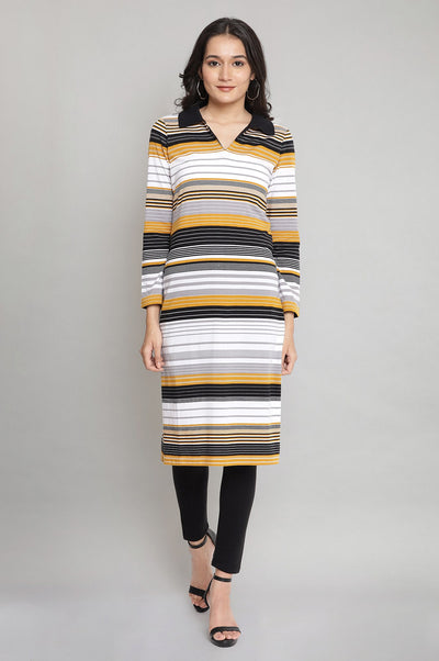 Multi Coloured Stripe Print kurta