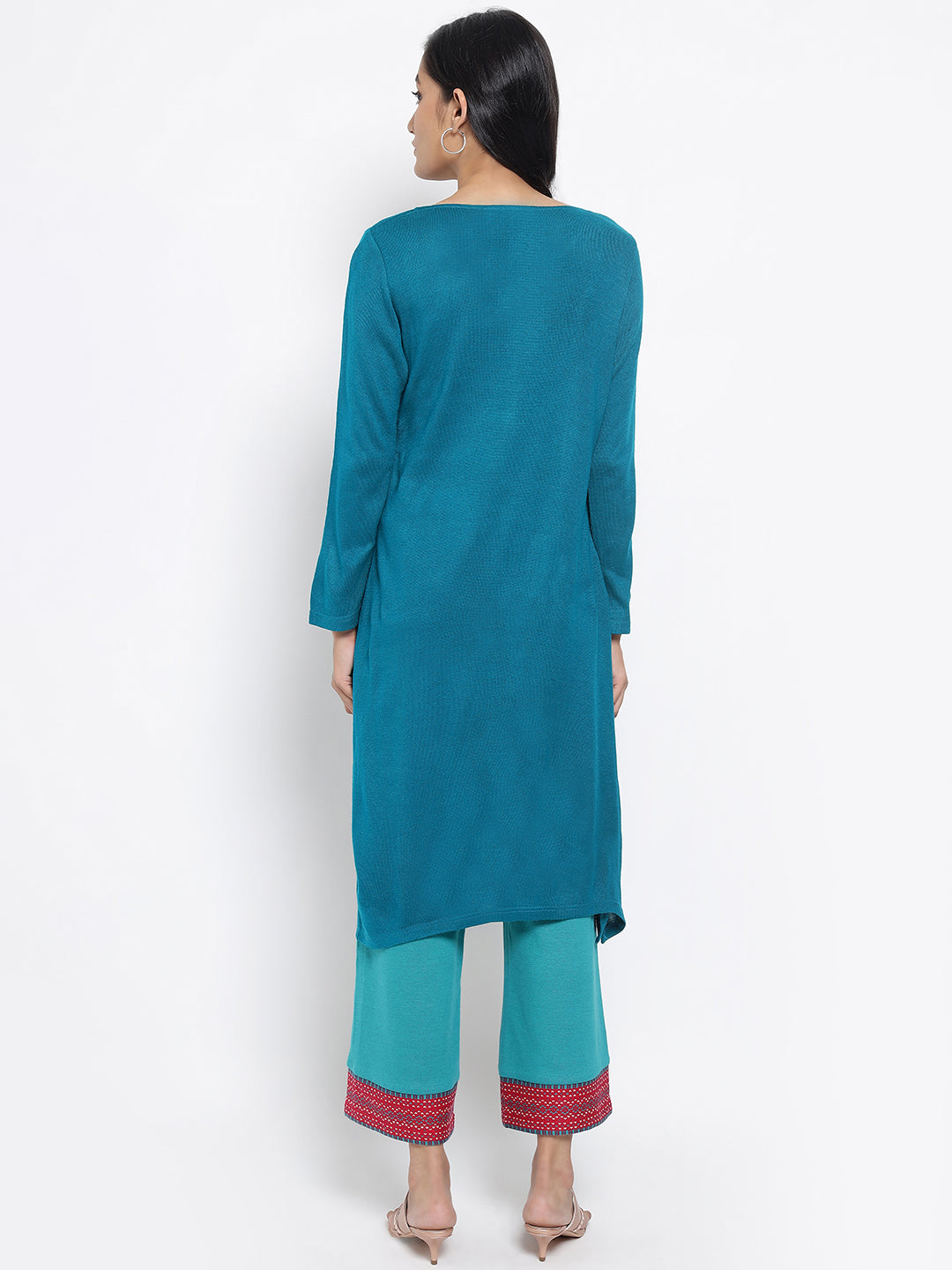 Teal Acrylic kurta