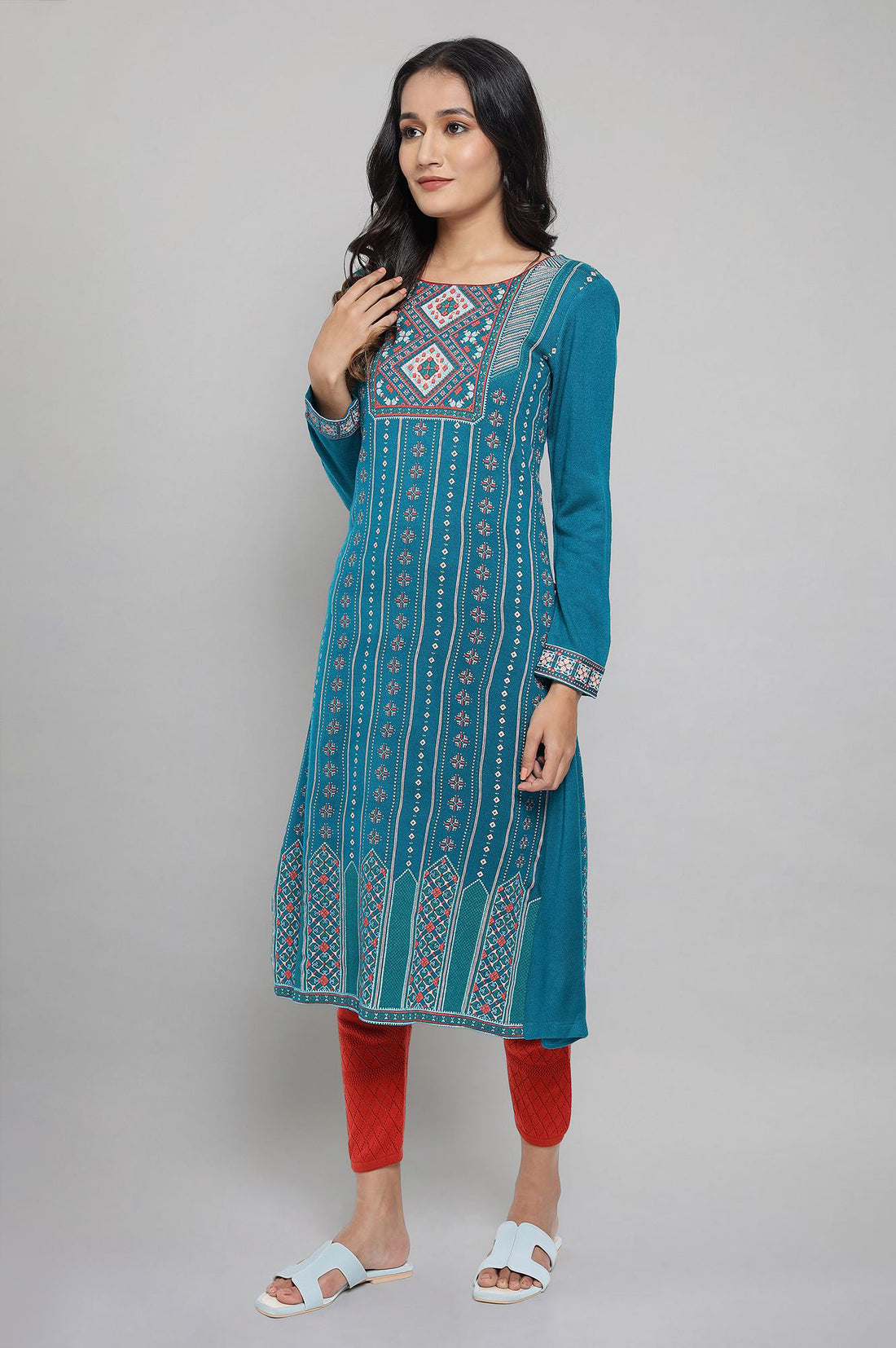 Deep Team Printed Acrylic kurta