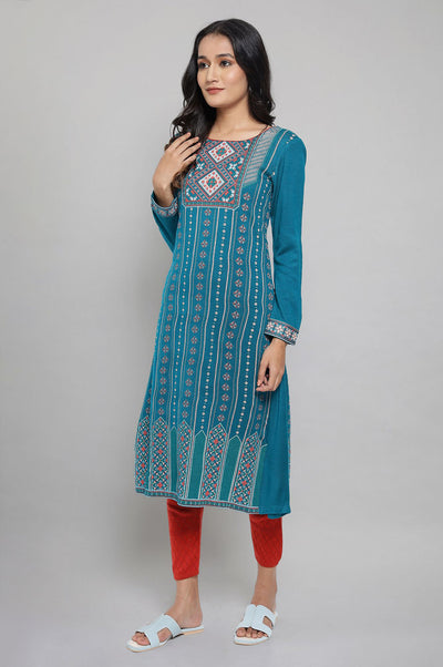 Deep Team Printed Acrylic kurta