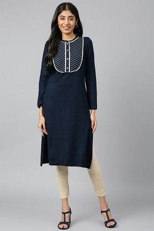 Blue Acrylic kurta