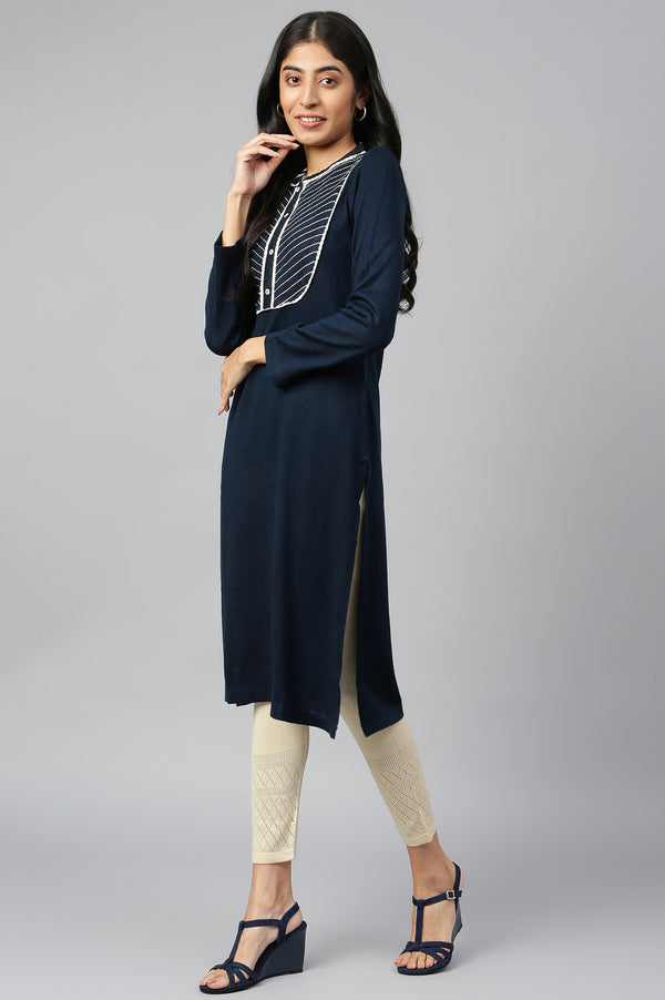 Blue Acrylic kurta
