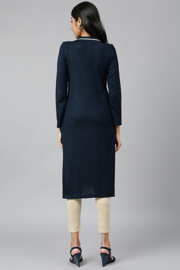 Blue Acrylic kurta