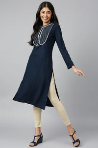 Blue Acrylic kurta