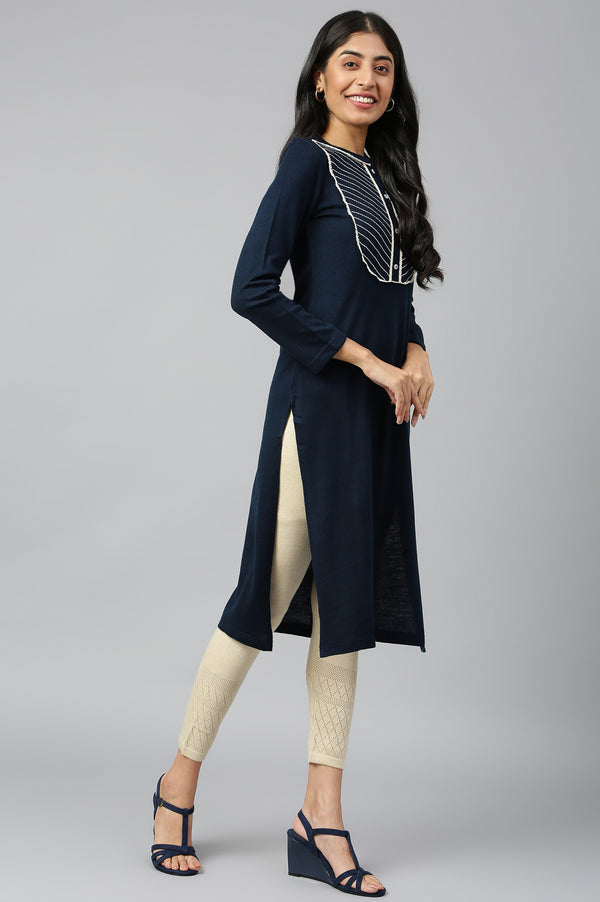 Blue Acrylic kurta