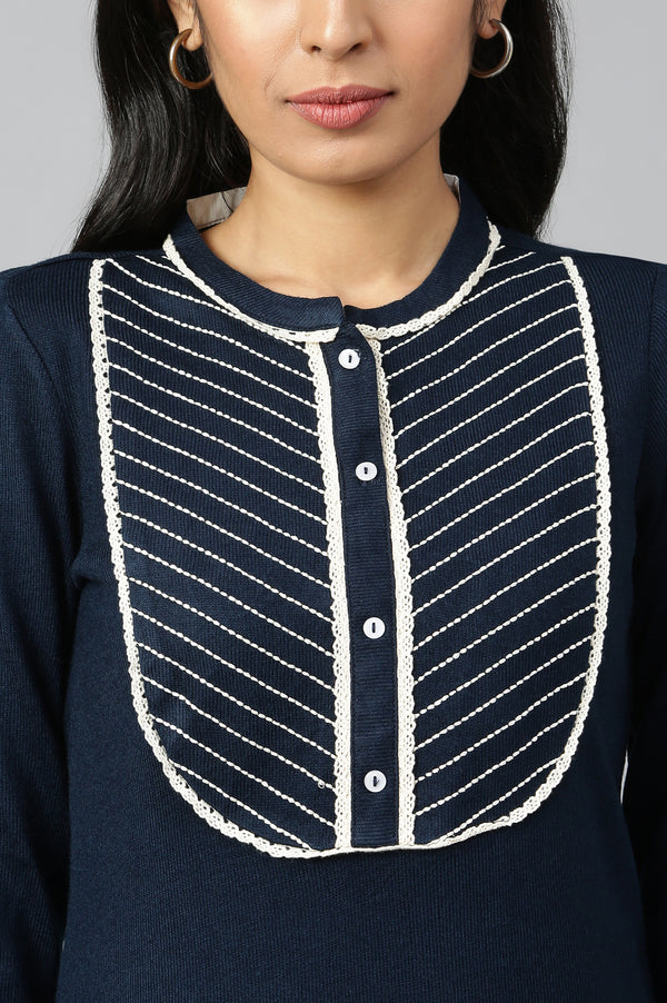 Blue Acrylic kurta