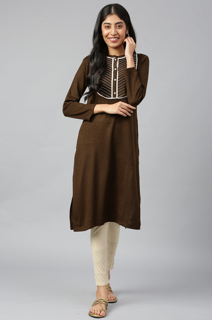 Brown Acrylic kurta