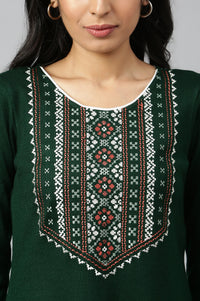 Green Acrylic kurta