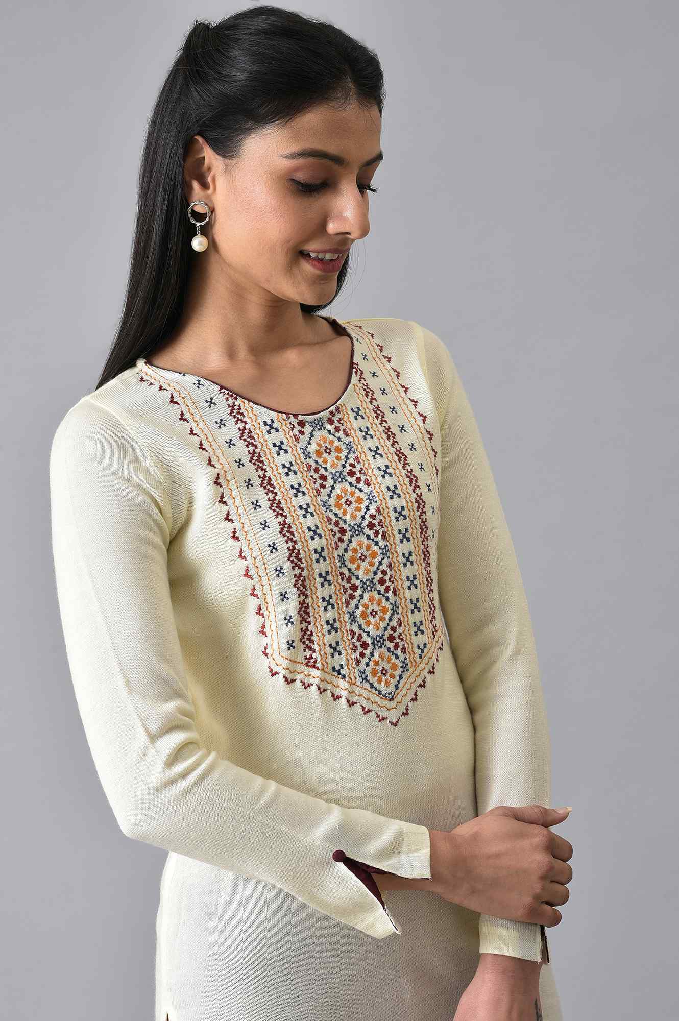 Natural Acrylic kurta