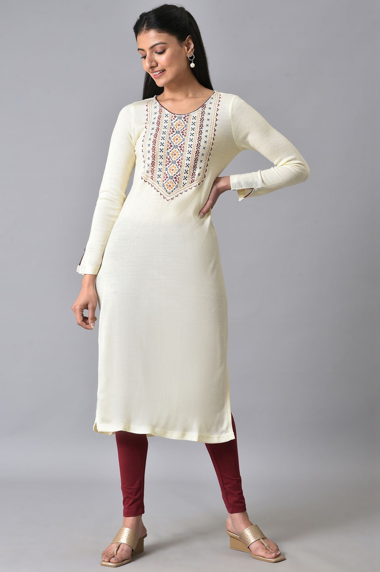 Natural Acrylic kurta