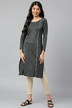 Grey Winter kurta