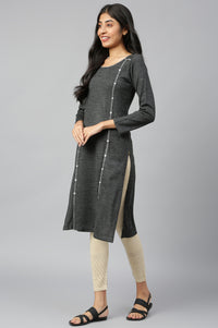 Grey Winter kurta