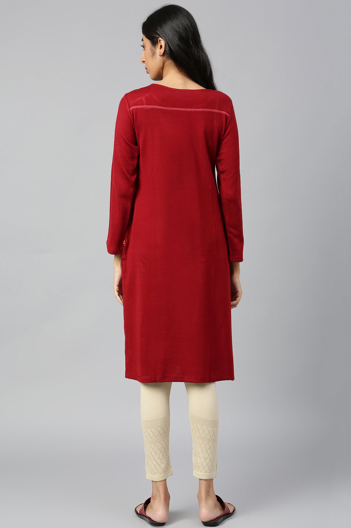 Red Winter kurta