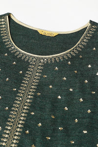 Green Winter kurta