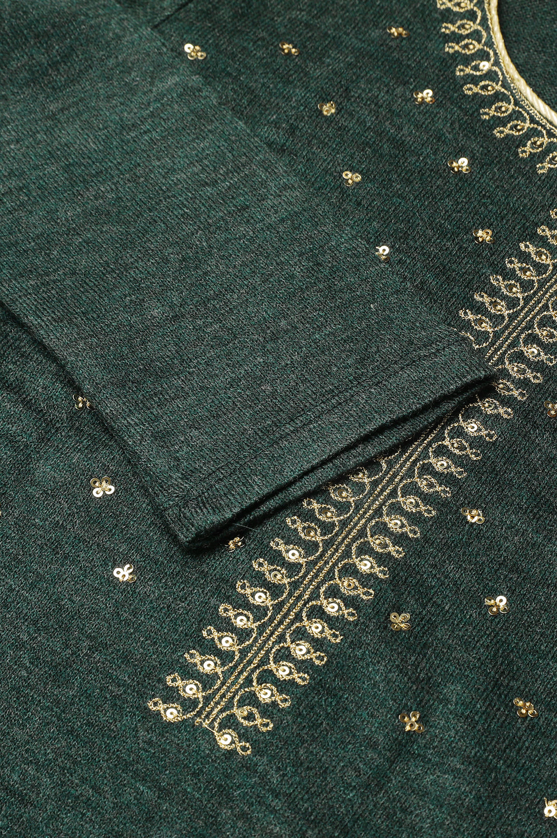 Green Winter kurta