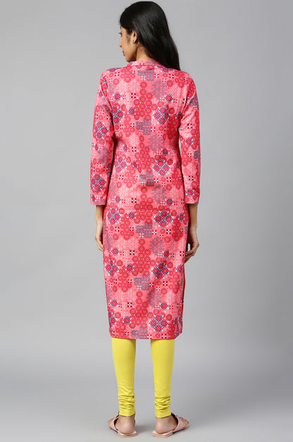 Pink Floral Print kurta