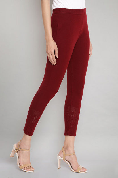 Maroon Winter Tights