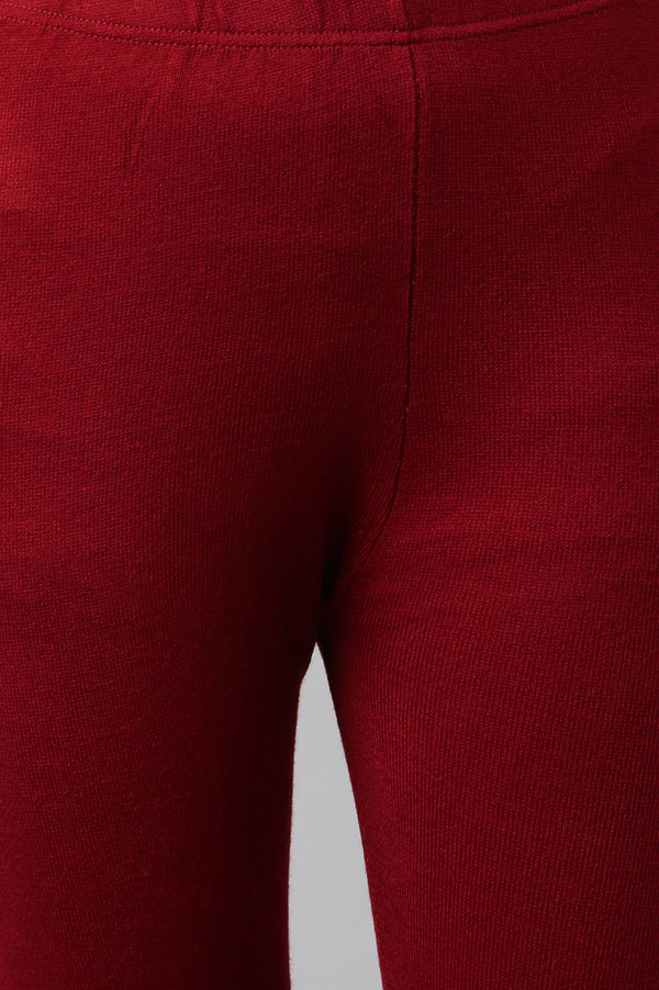 Deep Red Acrylic Tights