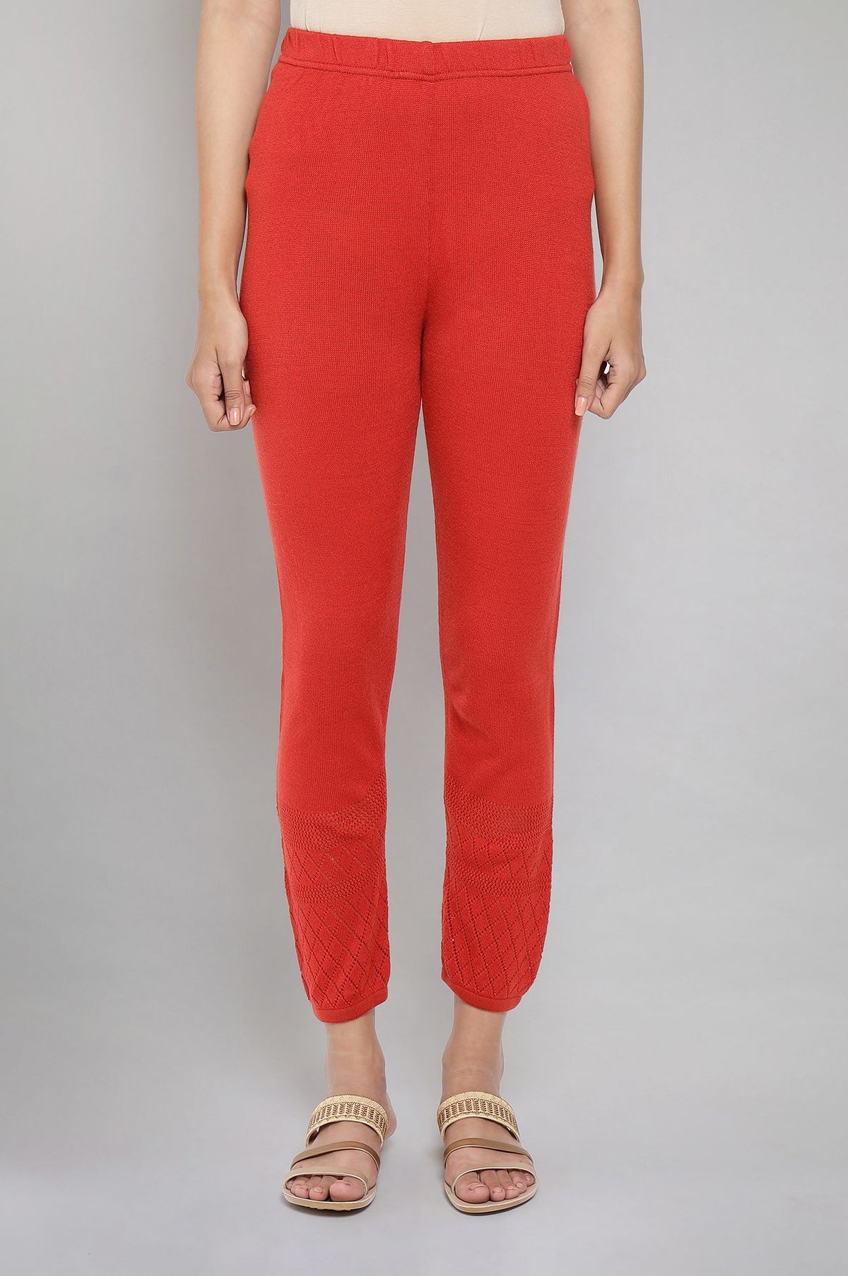 Orange Acrylic Tights - XS