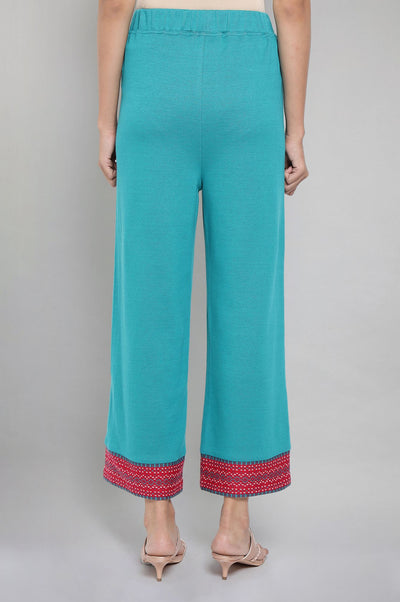 Blue Solid Palazzo