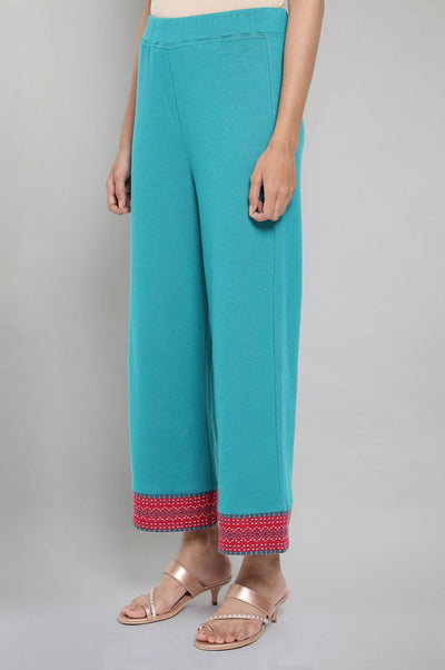 Blue Solid Palazzo