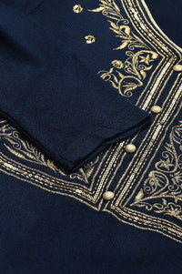 Navy Winter kurta &amp; Palazzo Ethnic Set