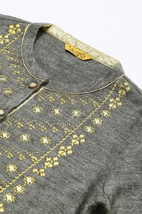 Grey Winter kurta &amp; Palazzo Ethnic Set