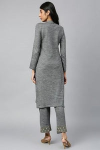 Grey Winter kurta &amp; Palazzo Ethnic Set