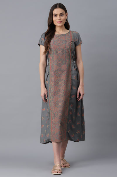 Grey Ethnic Dress