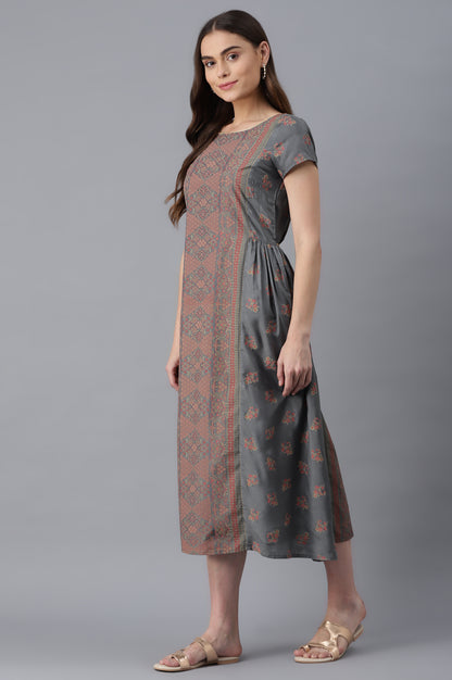 Grey Ethnic Dress