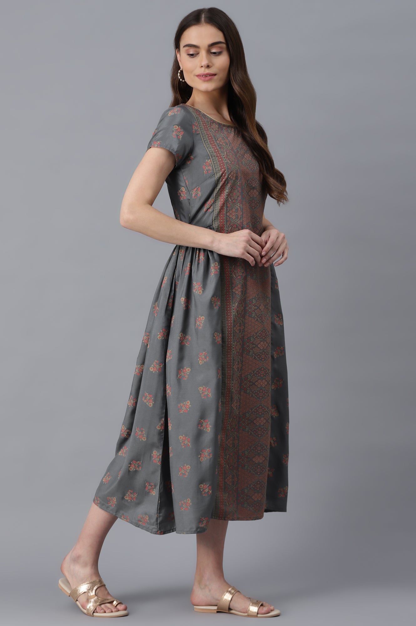 Grey Ethnic Dress