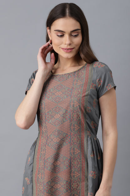 Grey Ethnic Dress