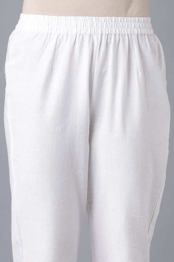 Yellow Check kurta- White Trousers Set