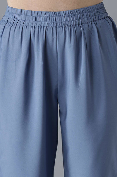 Yellow Glittered Geometric Print kurta Trousers Set