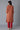 Orange Mughal Print A line kurta Trousers Set