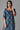 Blue Glittered Mughal Print kurta Trousers Set
