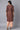 Brown Embroidered kurta-Peach Culottes Set