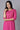 Pink kurta-Blue Palazzo Set
