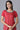 Red Glitter Print kurta-Green Trousers Set